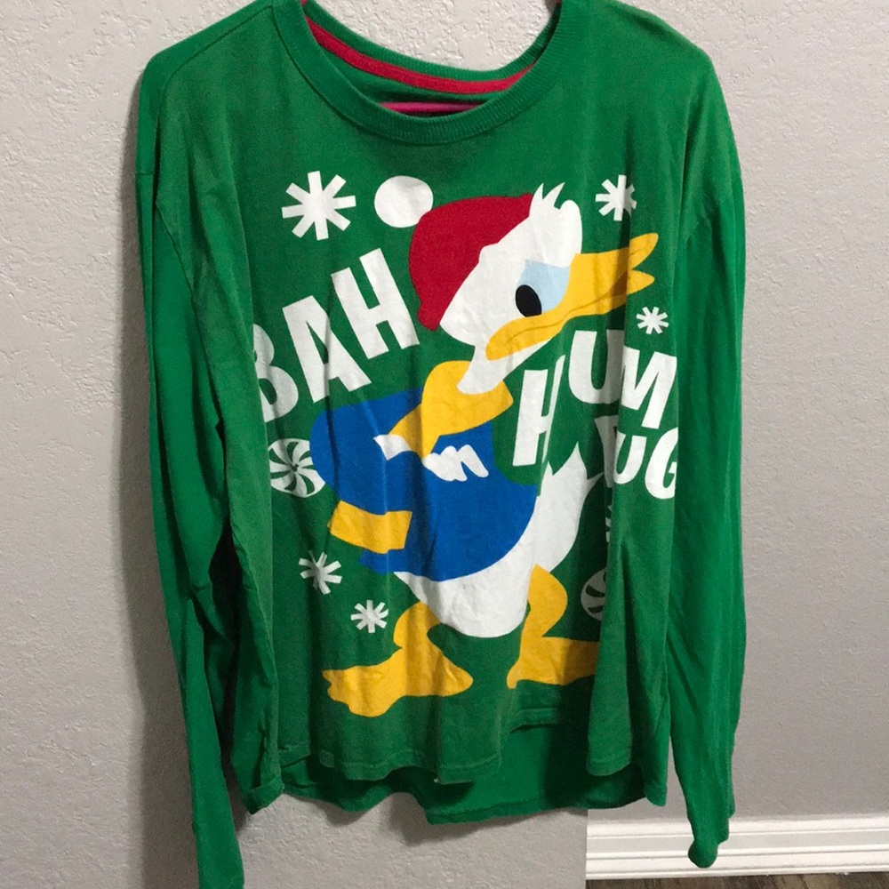 Disney Store Donald Duck Bah Humbug! Holiday Shirt